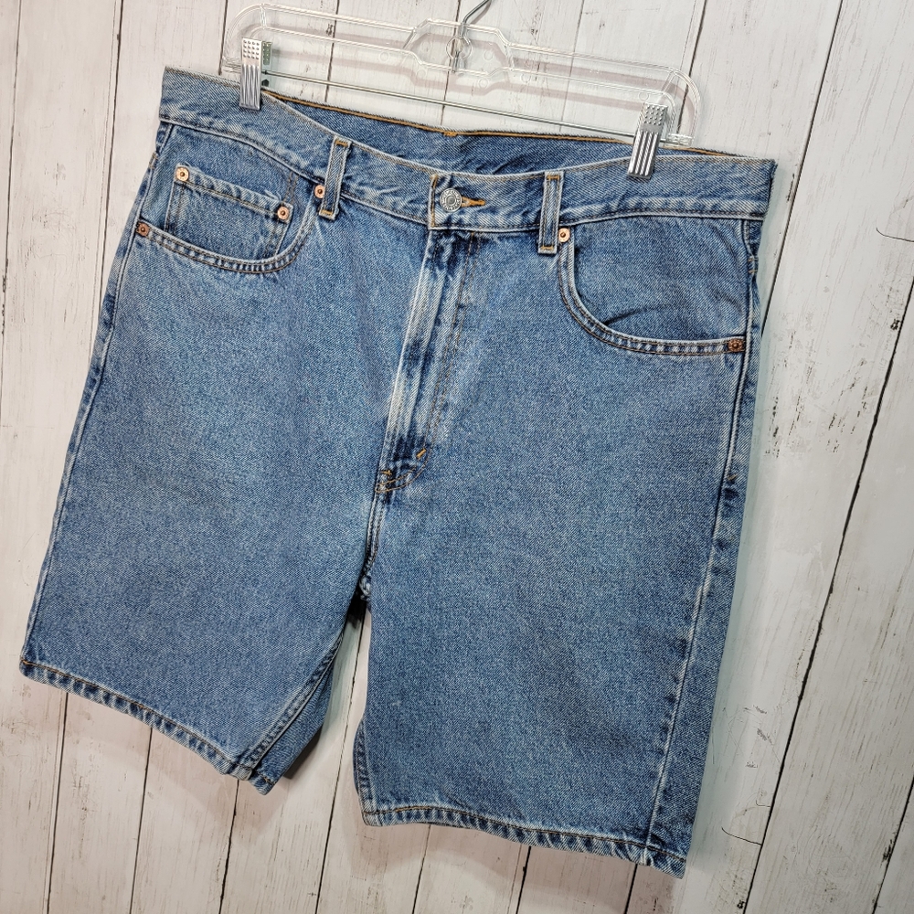 Levi’s Men’s 505 Regular Fit Blue Denim Shorts Size 36 Inseam 9" - Picture 2 of 8